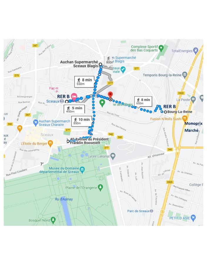 3 Private Rooms Shared Flat In A Villa At Sceaux 600M Rer B Direct To Notre-Dame Zewnętrze zdjęcie